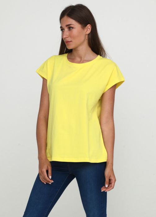 Футболка женская Only Women желтая с серебристым лого сзади Футболка женская Only Women желтая с серебристым лого сзади