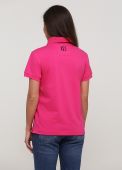 Футболка Polo жіноча Only Women фуксія з чорним лого ззаду