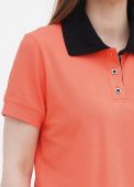 Футболка женская Only Women Polo (поло) персикового цвета с черным лого сзади