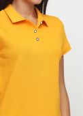 Футболка-поло женская Only Women желтая с темно-синим лого сзади