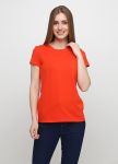 Футболка женская Sheina Only Women 1 оранжевая с оранжевым логотипом сзади  Футболка женская Sheina Only Women 1 оранжевая с оранжевым логотипом сзади