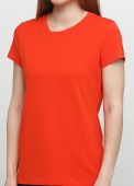 Футболка жіноча Sheina Only Women 1 помаранчева з помаранчевим лого позаду