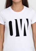 Футболка женская Only Women белая с большим лого впереди