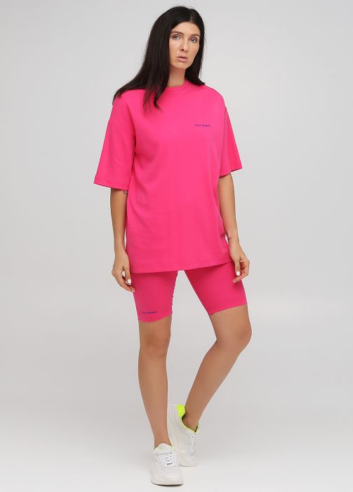 Капрі жіночі літні Only Women фуксинові з синьою вишивкою попереду Капрі жіночі літні Only Women фуксинові з синьою вишивкою попереду