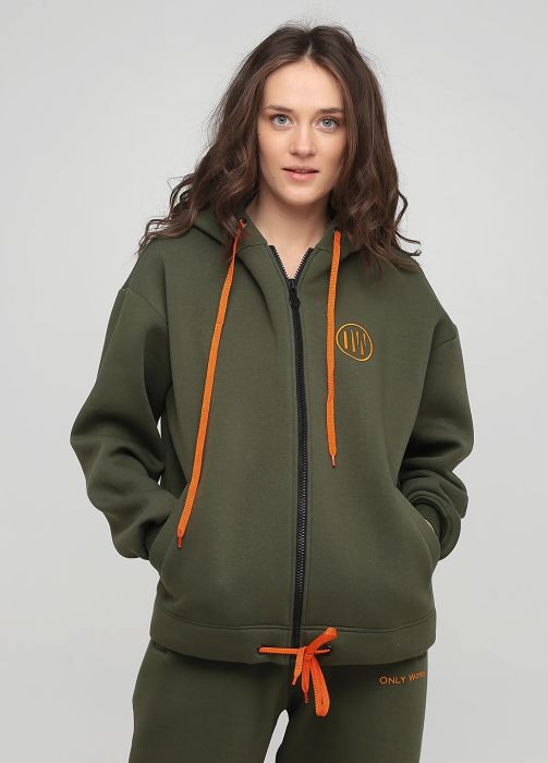 Толстовка жіноча зимова Only Women оливкова Толстовка жіноча зимова Only Women оливкова