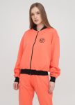 Толстовка-бомбер жіноча демісезонна Only Women персикова з шевроном на грудях коротка (лакоста)