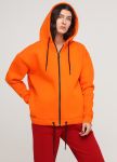 Толстовка женская оранжевая зимняя с боковыми карманами Only Women Толстовка женская оранжевая зимняя с боковыми карманами Only Women