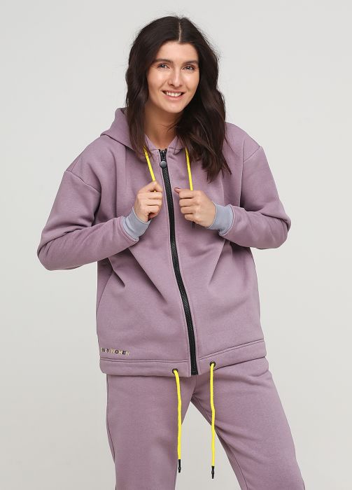 Толстовка жіноча зимова Only Women розово-сіра Толстовка жіноча зимова Only Women розово-сіра