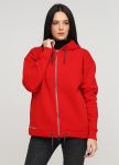 Толстовка жіноча зимова Only Women червона з боковими кишенями