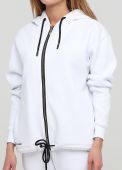 Толстовка жіноча зимова Only Women біла з бічними кишенями