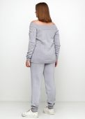 Костюм (джемпер, брюки) женский светло-серый вязаный Edira  1
