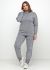 Костюм (свитер, брюки) женский серый вязаный Edira